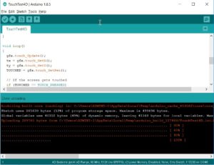 Arduino IDE after successful upload of the sketch